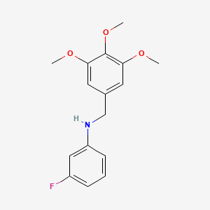 molecular formula C16H18FNO3 B3853124 (3-fluorophenyl)(3,4,5-trimethoxybenzyl)amine 