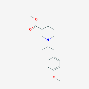 molecular formula C18H27NO3 B3853140 ethyl 1-[2-(4-methoxyphenyl)-1-methylethyl]-3-piperidinecarboxylate 