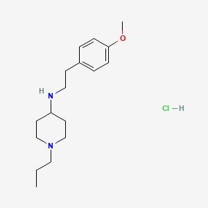 molecular formula C17H29ClN2O B3853147 N-[2-(4-methoxyphenyl)ethyl]-1-propyl-4-piperidinamine hydrochloride 
