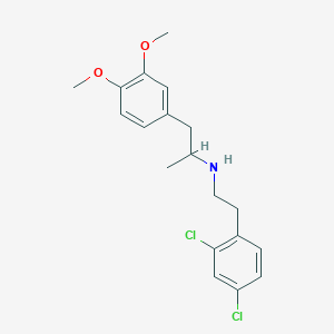 molecular formula C19H23Cl2NO2 B3853148 N-[2-(2,4-dichlorophenyl)ethyl]-1-(3,4-dimethoxyphenyl)-2-propanamine 