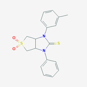 1-(3-methylphenyl)-3-phenyltetrahydro-1H-thieno[3,4-d]imidazole-2(3H)-thione 5,5-dioxide