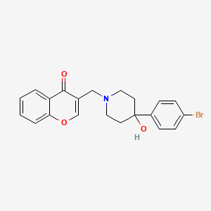 molecular formula C21H20BrNO3 B3853167 3-{[4-(4-bromophenyl)-4-hydroxy-1-piperidinyl]methyl}-4H-chromen-4-one 