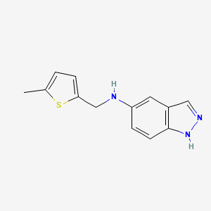 molecular formula C13H13N3S B3853185 N-[(5-methyl-2-thienyl)methyl]-1H-indazol-5-amine 