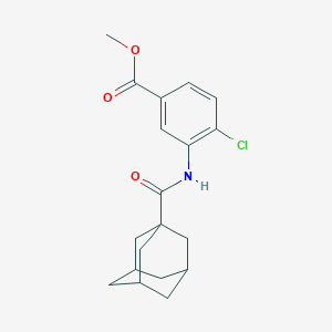 molecular formula C19H22ClNO3 B385319 Methyl 3-[(1-adamantylcarbonyl)amino]-4-chlorobenzoate CAS No. 620103-39-1