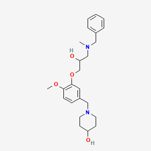 molecular formula C24H34N2O4 B3853198 1-(3-{3-[benzyl(methyl)amino]-2-hydroxypropoxy}-4-methoxybenzyl)-4-piperidinol 