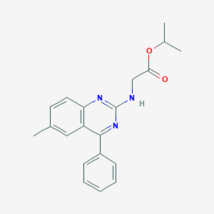 molecular formula C20H21N3O2 B385320 Isopropyl [(6-methyl-4-phenyl-2-quinazolinyl)amino]acetate CAS No. 620101-31-7