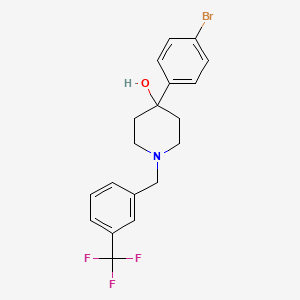 molecular formula C19H19BrF3NO B3853205 4-(4-bromophenyl)-1-[3-(trifluoromethyl)benzyl]-4-piperidinol 