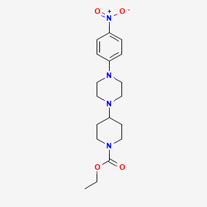 molecular formula C18H26N4O4 B3853212 ethyl 4-[4-(4-nitrophenyl)-1-piperazinyl]-1-piperidinecarboxylate 