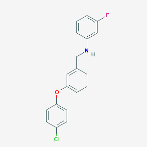 molecular formula C19H15ClFNO B3853217 N-[3-(4-chlorophenoxy)benzyl]-3-fluoroaniline 