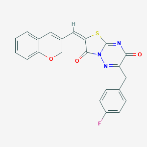 2-(2H-chromen-3-ylmethylene)-6-(4-fluorobenzyl)-7H-[1,3]thiazolo[3,2-b][1,2,4]triazine-3,7(2H)-dione
