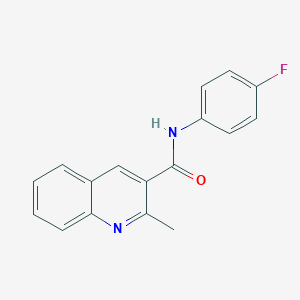N-(4-fluorophenyl)-2-methyl-3-quinolinecarboxamide