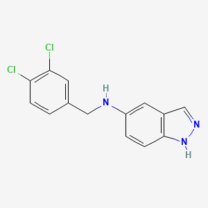 molecular formula C14H11Cl2N3 B3853239 N-(3,4-dichlorobenzyl)-1H-indazol-5-amine 