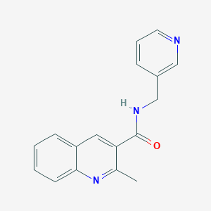 molecular formula C17H15N3O B385324 2-methyl-N-(pyridin-3-ylmethyl)quinoline-3-carboxamide 