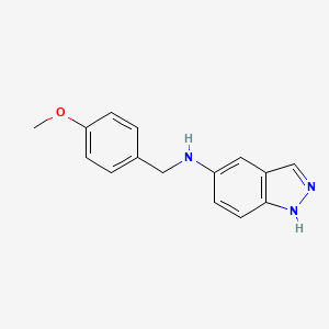 molecular formula C15H15N3O B3853262 N-(4-methoxybenzyl)-1H-indazol-5-amine 
