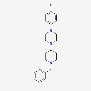 molecular formula C22H28FN3 B3853263 1-(1-benzyl-4-piperidinyl)-4-(4-fluorophenyl)piperazine 