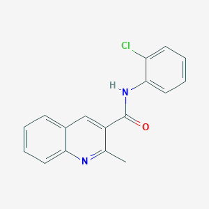 molecular formula C17H13ClN2O B385327 N-(2-chlorophenyl)-2-methyl-3-quinolinecarboxamide CAS No. 6432-52-6