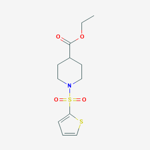 molecular formula C12H17NO4S2 B385329 Ethyl1-(2-thienylsulfonyl)-4-piperidinecarboxylate CAS No. 328032-17-3