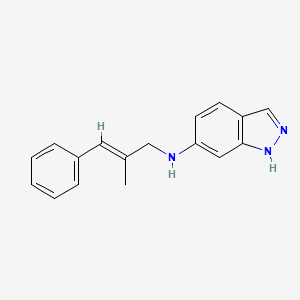 molecular formula C17H17N3 B3853290 N-(2-methyl-3-phenyl-2-propen-1-yl)-1H-indazol-6-amine 