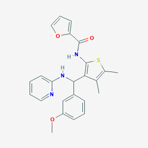 N-{3-[(3-methoxyphenyl)(2-pyridinylamino)methyl]-4,5-dimethyl-2-thienyl}-2-furamide