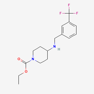 molecular formula C16H21F3N2O2 B3853313 ethyl 4-{[3-(trifluoromethyl)benzyl]amino}-1-piperidinecarboxylate 