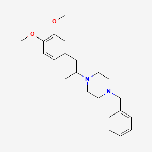 molecular formula C22H30N2O2 B3853321 1-benzyl-4-[2-(3,4-dimethoxyphenyl)-1-methylethyl]piperazine 