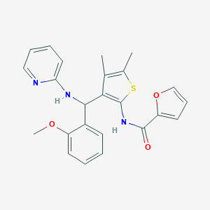 N-{3-[(2-methoxyphenyl)[(pyridin-2-yl)amino]methyl]-4,5-dimethylthiophen-2-yl}furan-2-carboxamide