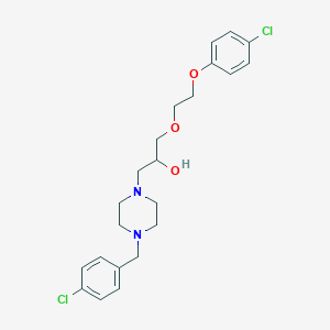 molecular formula C22H28Cl2N2O3 B385334 1-[4-(4-Chlorobenzyl)-1-piperazinyl]-3-[2-(4-chlorophenoxy)ethoxy]-2-propanol 
