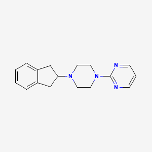 molecular formula C17H20N4 B3853368 2-[4-(2,3-dihydro-1H-inden-2-yl)-1-piperazinyl]pyrimidine 