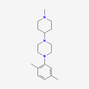 molecular formula C18H29N3 B3853370 1-(2,5-dimethylphenyl)-4-(1-methyl-4-piperidinyl)piperazine 