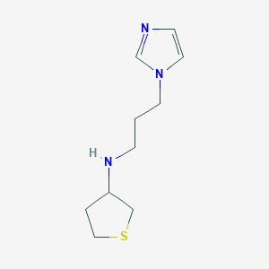 molecular formula C10H17N3S B3853374 N-[3-(1H-imidazol-1-yl)propyl]tetrahydro-3-thiophenamine 