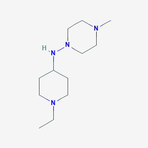 molecular formula C12H26N4 B3853388 N-(1-ethyl-4-piperidinyl)-4-methyl-1-piperazinamine 