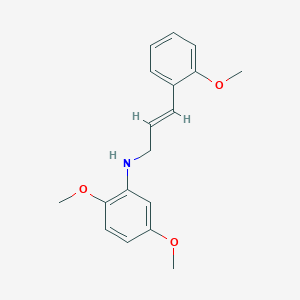 molecular formula C18H21NO3 B3853389 (2,5-dimethoxyphenyl)[3-(2-methoxyphenyl)-2-propen-1-yl]amine 
