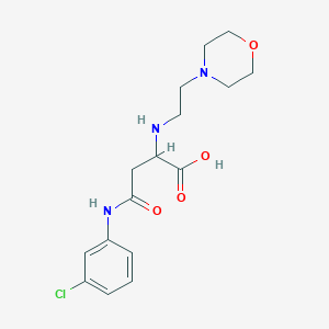 molecular formula C16H22ClN3O4 B385339 4-(3-Chloroanilino)-2-(2-morpholin-4-ylethylamino)-4-oxobutanoic acid CAS No. 1030609-19-8