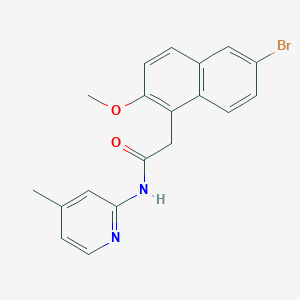 2-(6-bromo-2-methoxynaphthalen-1-yl)-N-(4-methylpyridin-2-yl)acetamide