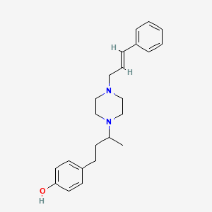 molecular formula C23H30N2O B3853406 4-{3-[4-(3-phenyl-2-propen-1-yl)-1-piperazinyl]butyl}phenol 