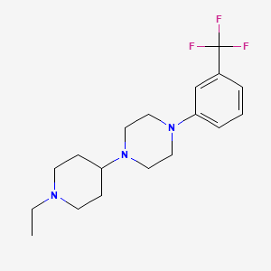 molecular formula C18H26F3N3 B3853423 1-(1-ethyl-4-piperidinyl)-4-[3-(trifluoromethyl)phenyl]piperazine 