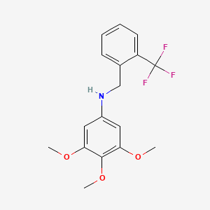 molecular formula C17H18F3NO3 B3853429 3,4,5-trimethoxy-N-[2-(trifluoromethyl)benzyl]aniline 