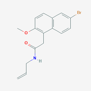 molecular formula C16H16BrNO2 B385343 N-allyl-2-(6-bromo-2-methoxy-1-naphthyl)acetamide 
