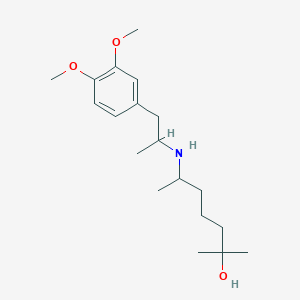 molecular formula C19H33NO3 B3853431 6-{[2-(3,4-dimethoxyphenyl)-1-methylethyl]amino}-2-methyl-2-heptanol 