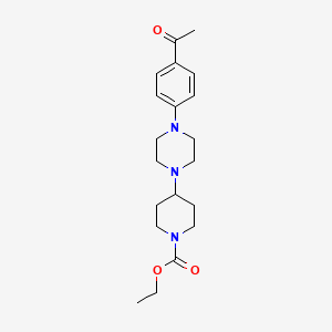 molecular formula C20H29N3O3 B3853440 ethyl 4-[4-(4-acetylphenyl)-1-piperazinyl]-1-piperidinecarboxylate 