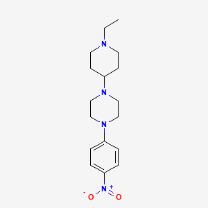molecular formula C17H26N4O2 B3853446 1-(1-ethyl-4-piperidinyl)-4-(4-nitrophenyl)piperazine 