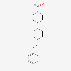 molecular formula C18H27N3O B3853459 4-[1-(2-phenylethyl)-4-piperidinyl]-1-piperazinecarbaldehyde 