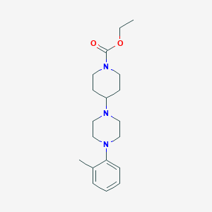 molecular formula C19H29N3O2 B3853466 ethyl 4-[4-(2-methylphenyl)-1-piperazinyl]-1-piperidinecarboxylate 