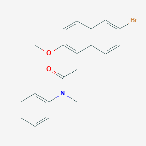 molecular formula C20H18BrNO2 B385347 2-(6-bromo-2-methoxy-1-naphthyl)-N-methyl-N-phenylacetamide 