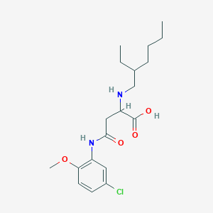 molecular formula C19H29ClN2O4 B385348 4-(5-Chloro-2-methoxyanilino)-2-[(2-ethylhexyl)amino]-4-oxobutanoic acid 