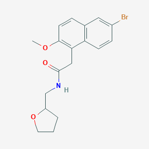 molecular formula C18H20BrNO3 B385349 2-(6-bromo-2-methoxy-1-naphthyl)-N-(tetrahydro-2-furanylmethyl)acetamide CAS No. 622812-14-0