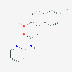 molecular formula C18H15BrN2O2 B385350 2-(6-bromo-2-methoxy-1-naphthyl)-N-(2-pyridinyl)acetamide CAS No. 622818-25-1