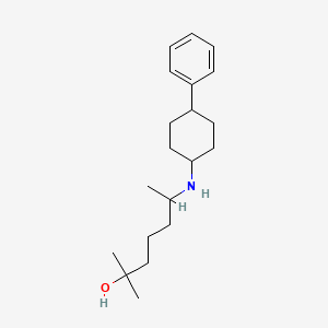 molecular formula C20H33NO B3853502 2-methyl-6-[(4-phenylcyclohexyl)amino]-2-heptanol 