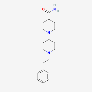 molecular formula C19H29N3O B3853510 1'-(2-phenylethyl)-1,4'-bipiperidine-4-carboxamide 
