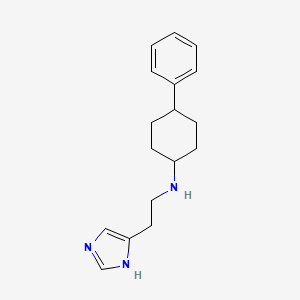 molecular formula C17H23N3 B3853517 N-[2-(1H-imidazol-4-yl)ethyl]-4-phenylcyclohexanamine 